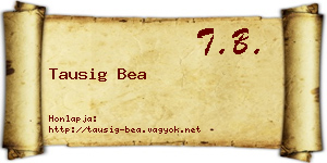 Tausig Bea névjegykártya